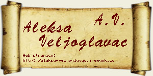 Aleksa Veljoglavac vizit kartica
